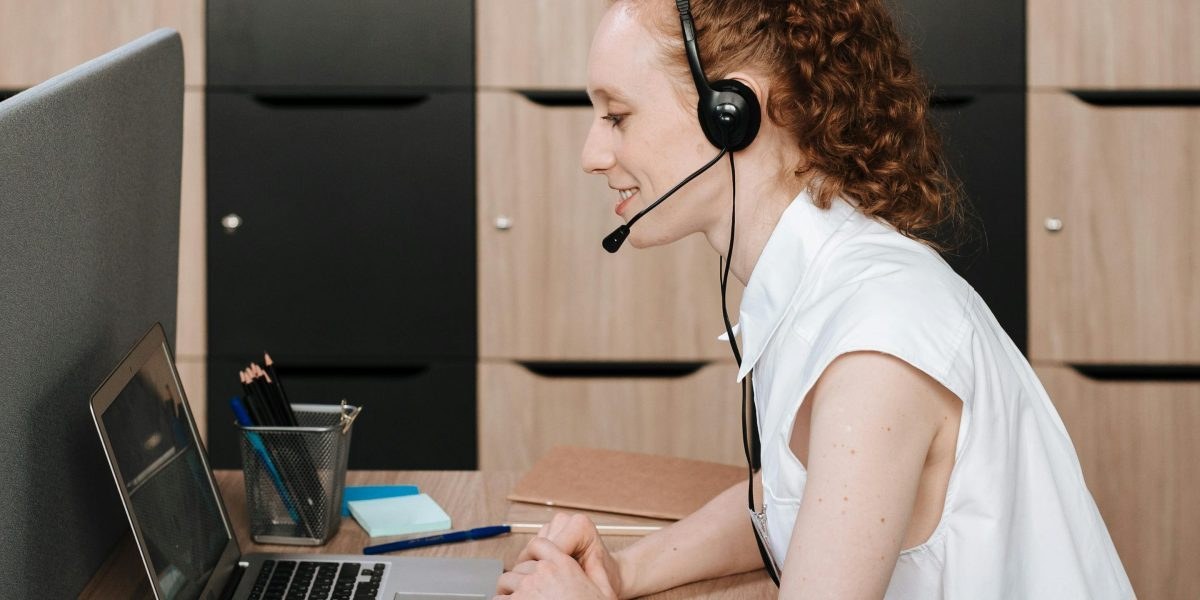 Remote sales rep on a video call