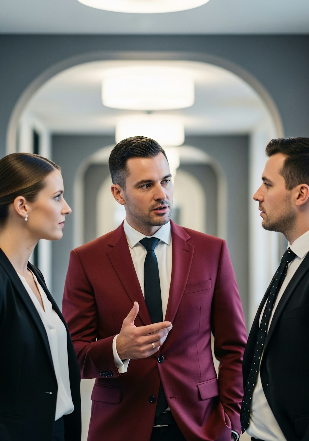 A diverse group of sales professionals thoughtfully exploring career paths, symbolizing the wide range of opportunities available in the evolving retail sector.