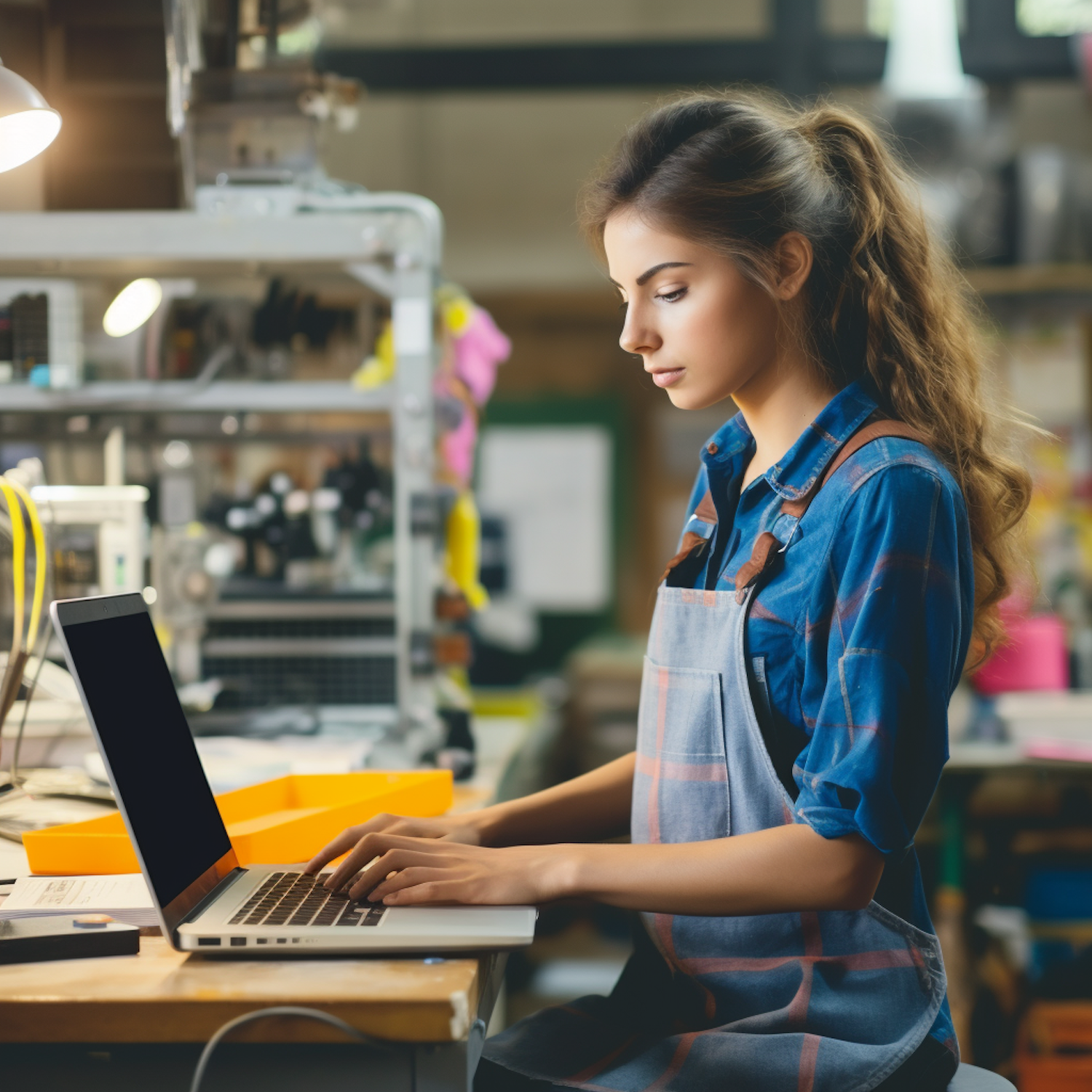 A person focused on a laptop screen, actively participating in an online training program or certification course, symbolizing continuous learning in sales.
