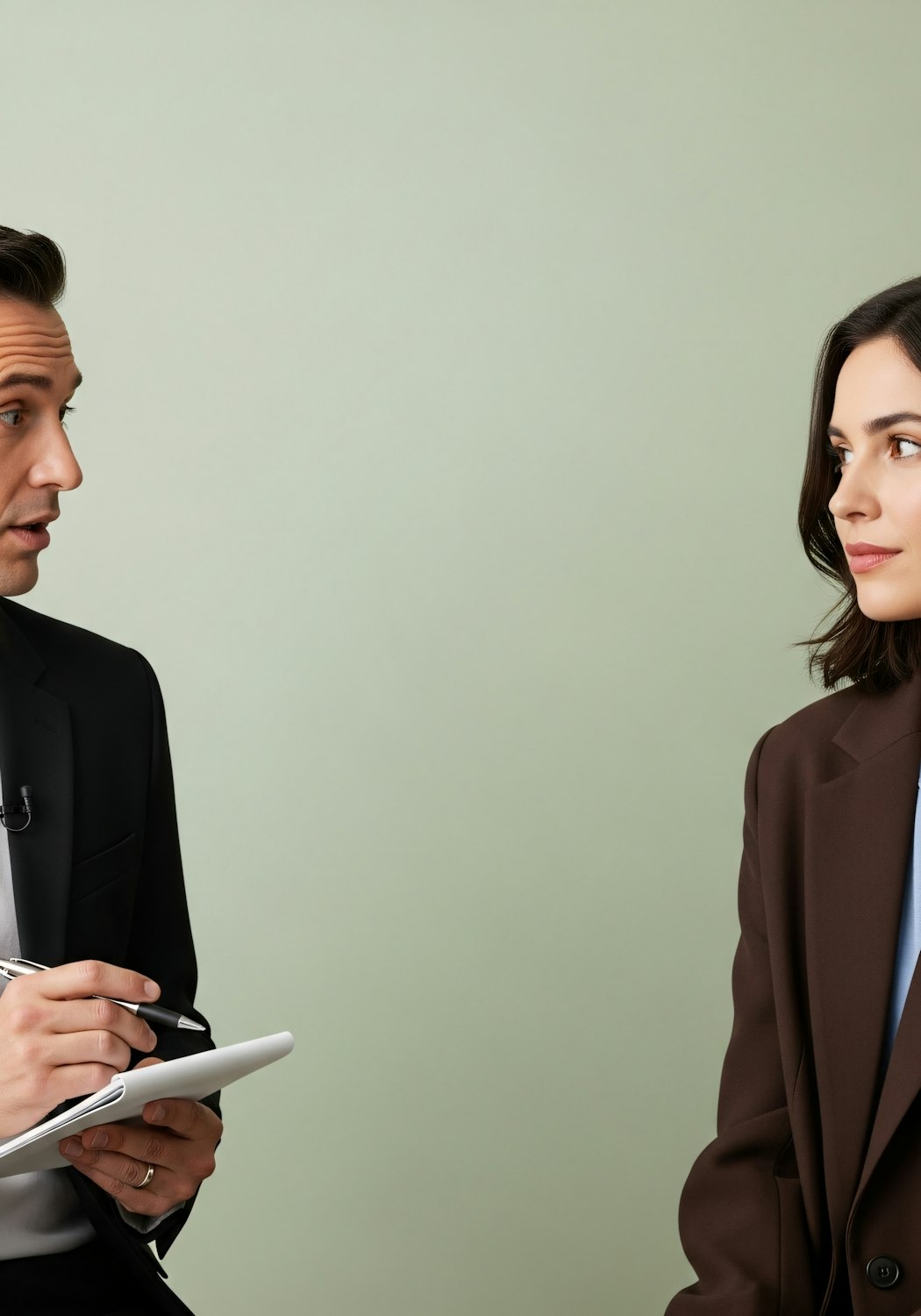 An interview setting where a candidate confidently discusses their qualifications for a security role, demonstrating preparedness and communication skills.