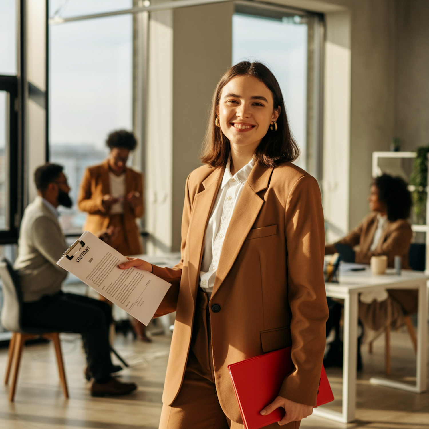 A candidate confidently performing a sales role-play during an interview, demonstrating crucial sales skills.