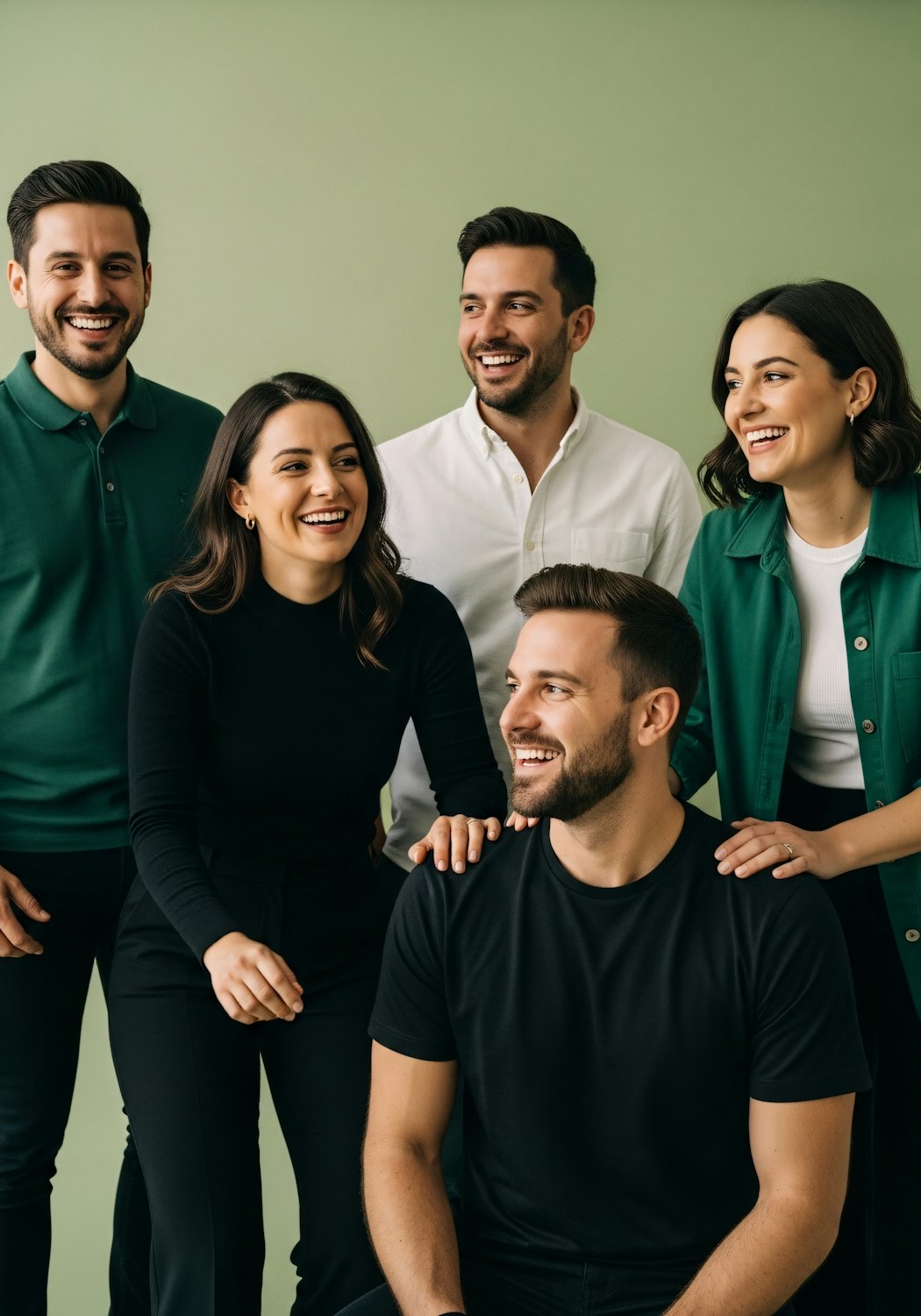 Photo of a diverse, smiling frontline fast-food team working together during a shift. Real people, no visible logos or text. Use to illustrate store-level roles and teamwork.