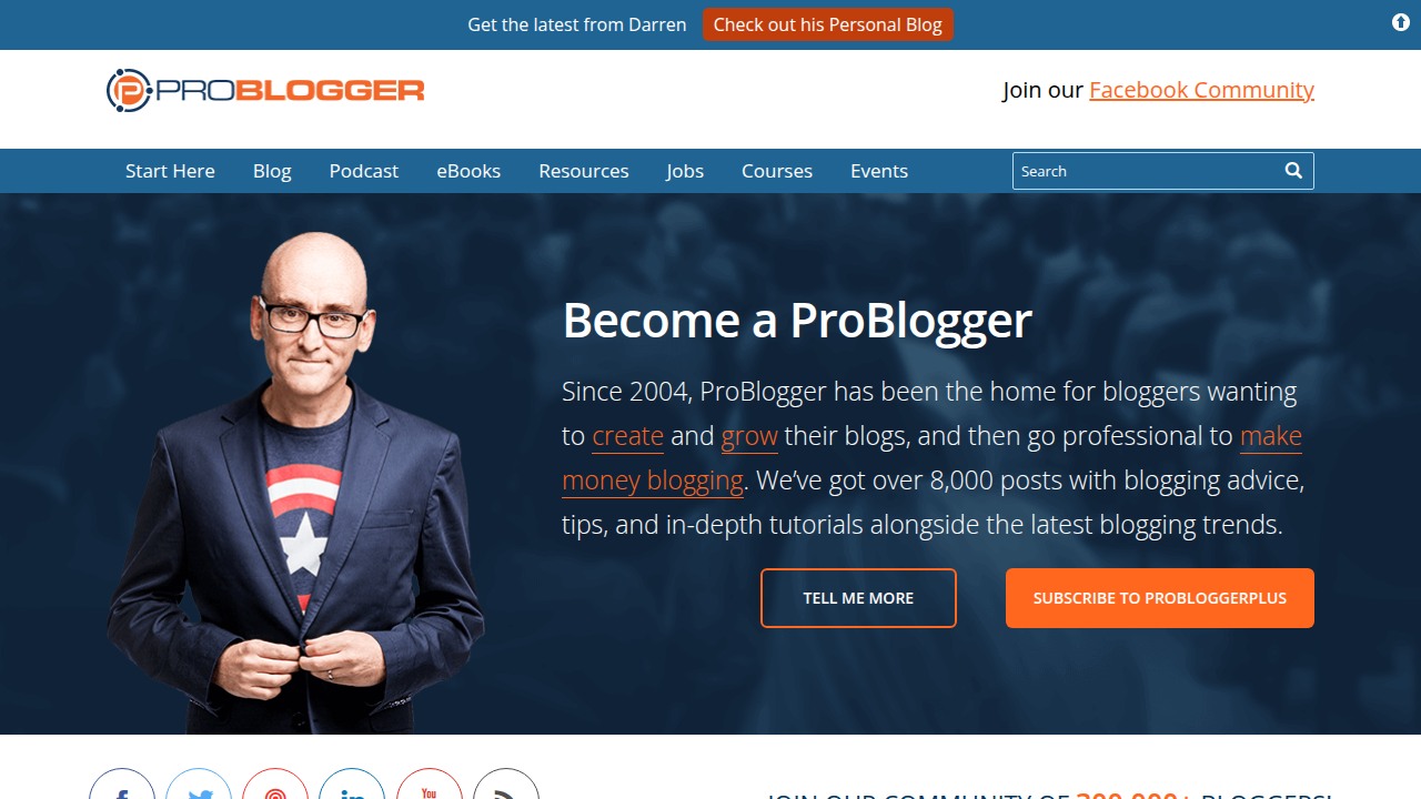 A screenshot of the ProBlogger job board, a specialized platform for higher-paying freelance writing work.